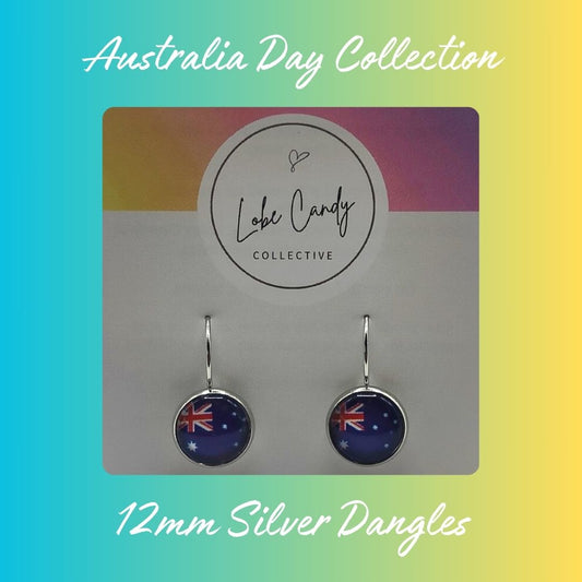 Aussie Day Collection - 12mm Silver Dangles