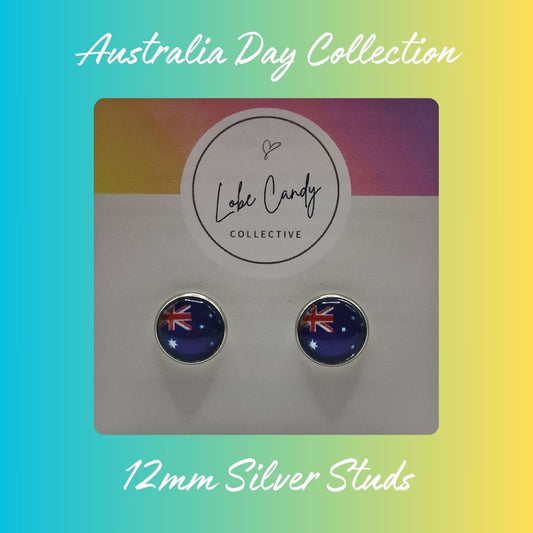 Aussie Day Collection - 12mm Silver Studs